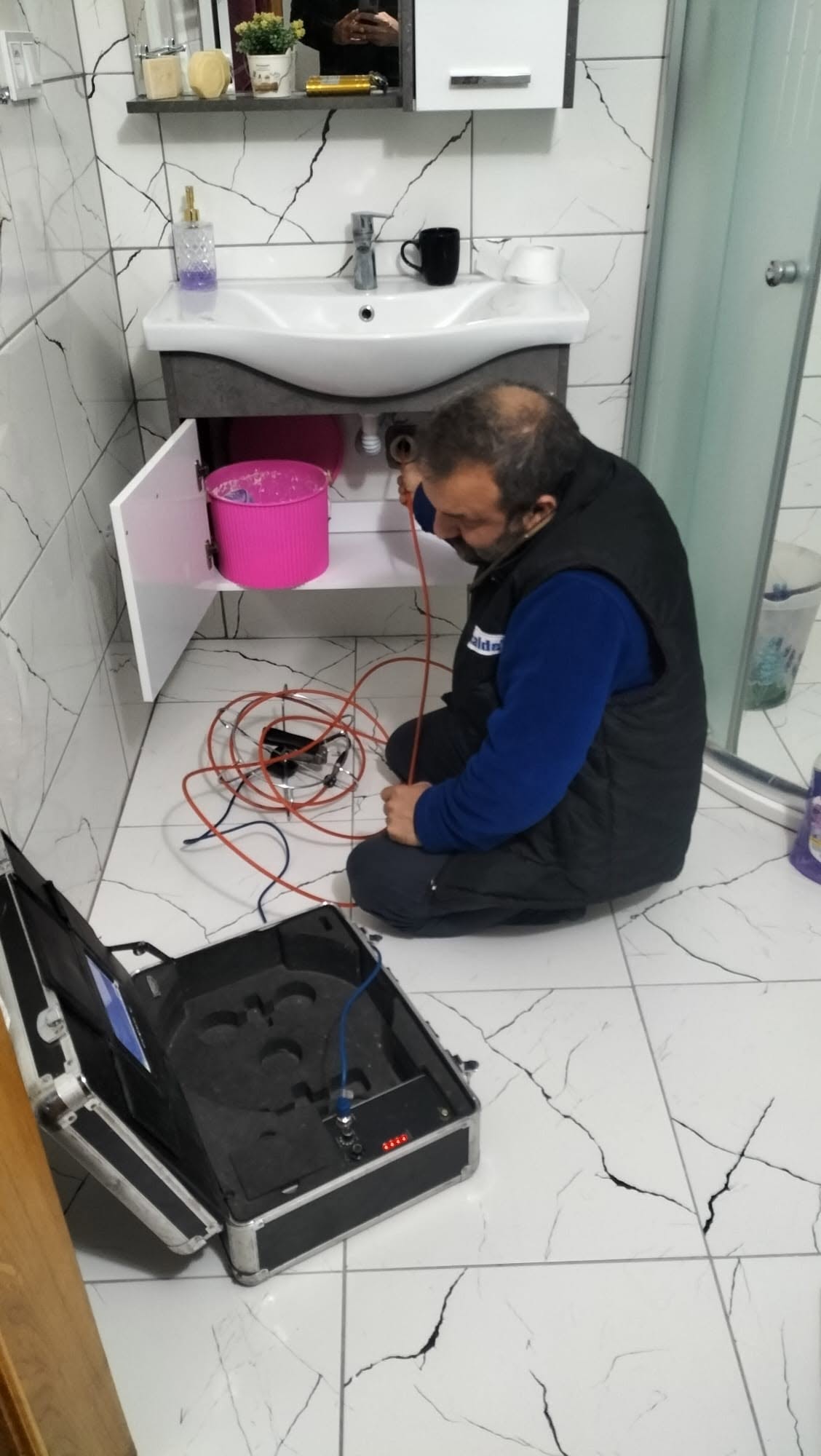 Banyo Gideri Açma sonrası akış ve bağlantı kontrolü